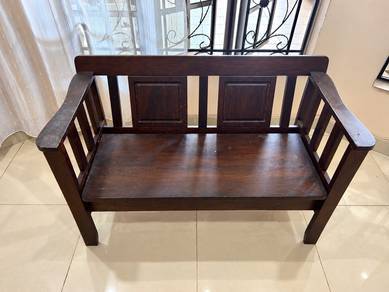 Kerusi Kayu 2 Seater+ Storage Box