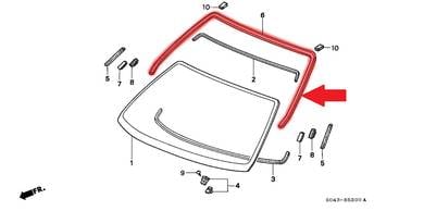 Honda Civic EK9 Front Windscreen Rubber EK4 EJ6