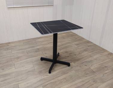 Sintered Stone Cafe Table with Crossed Leg