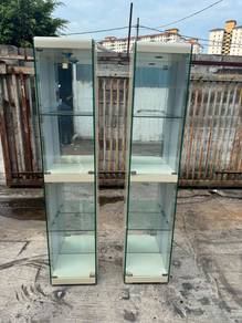 Showcase Glass Mirror Display Cabinet Rack Shelves