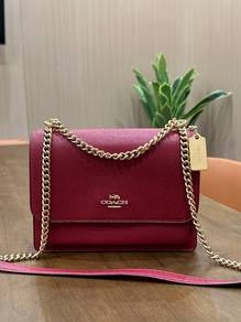 Coach Klare Chain Crossbody Bag In Burgundy Red