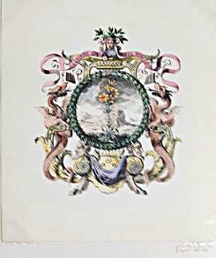 Heraldic Floral Emblem