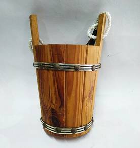 Decorative all handcrafted wooden tub