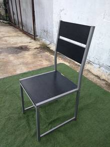 S57-L   Kerusi Besi Iron Chair Wooden Seat Pad