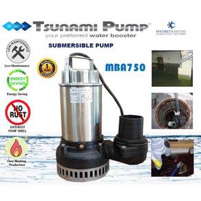 Tsunami MBA750 Sewage Sub Water Pump 0.75KW 1.0HP
