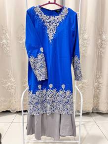 Baju kurung Moden XL Blue