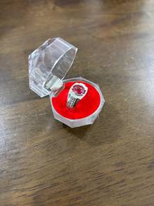 Cincin perak 980 batu ruby/delima
