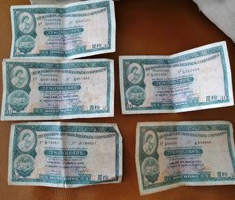 Old notes, Hong Kong 10 Dollar