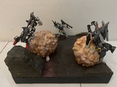 Gundam Fight in Mud Diorama (NEGO)