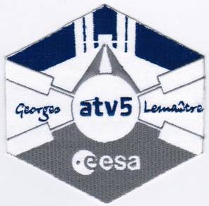 ISS Expedition 40 ATV-5 Space Badge Iron On Patch