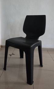 Black Plastic Dinning Chairs (non-slip) 12pcs