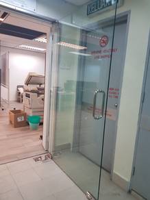 12mm + Clear + Glass Door + Kalis Pecah + Delivery