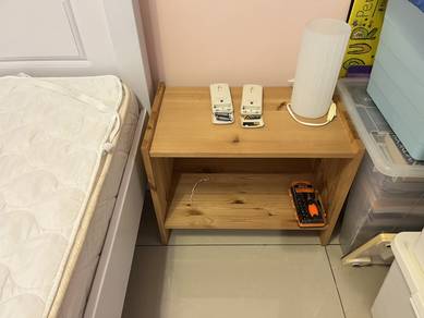 bed side table, wooden
