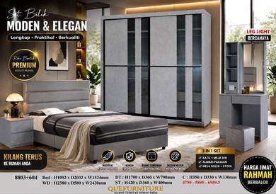 set bilik tidur Queen