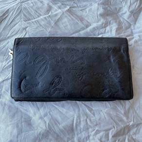 agnes b. leather long wallet