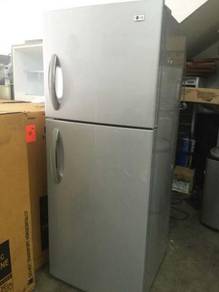 Fridge LG Freezer Grey Refrigerator Ice 2 Pintu