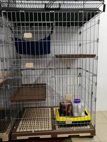Metallic Cat Cage Sangkar Kucing Large 35"x23"x47"
