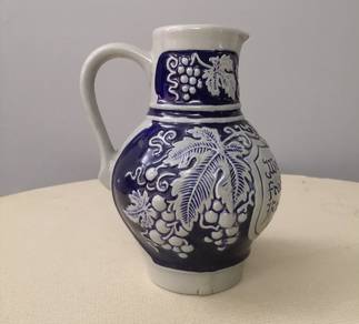 German stoneware wine pitcher jug