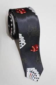 SLIM Playing Card Poker Game Las Vegas Neck Tie