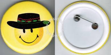 Smiley Happy face #12 Cartoon Button Badge 58mm