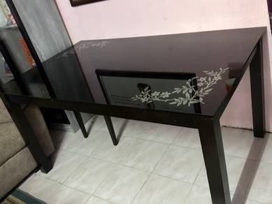 Black Glass Dining Table