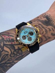Custom Seiko Mod 39.5mm Turquoise Gold Daytona