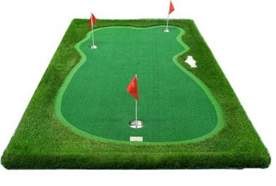 Grass Golf Swing Practice Putting Training Mat Set