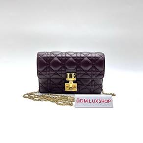 98% New Dior Small Addict Flap Bag Burgundy