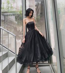 Black wedding evening prom dress gown RBP1073