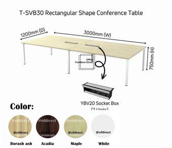 300x120cm 10 Feet Rectangular Meeting - Home Table