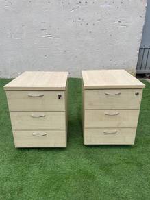 YE73T Laci Mobil 3 Drawer Mobile Pedestal Oak
