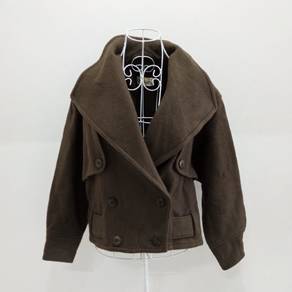 Korean Style Big Collar Double Breasted Wool Coat