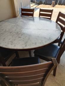 Real solid wood with top marble