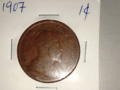 1907 King Edward VII Copper 1 cent