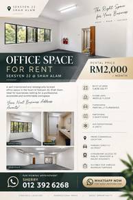 Office space For Rent in Shah Alam,SGR