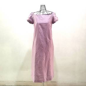 Marc Jacobs Silk Puff-Sleeve Off Shoulder Dress