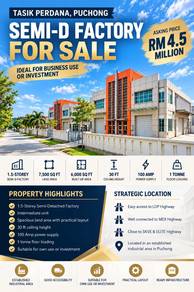Warehouse / Factory For Sale in Puchong,SGR