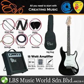 Evo X-1-BK Stratocaster Electric Guitar