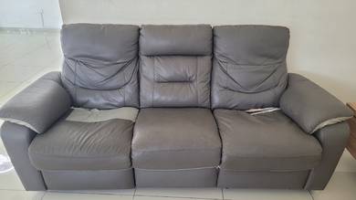 Sofa Recliner 3 Seater Leather/PU Leather – As Is 