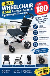 9.5KG Foldable Lightweight Travelling Wheel chair