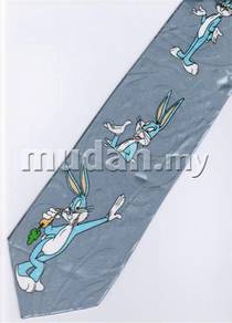 Bugs Bunny Looney Tunes Carrot SILVER Neck Tie