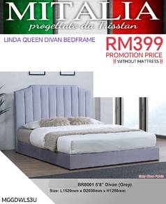 Queen Bedframe | Katil Queen | Easy Clean Fabric