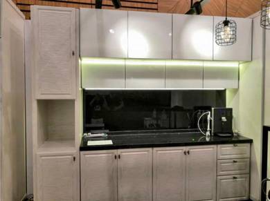 Kitchen Cabinet Aluminium Wood Grain Country Style