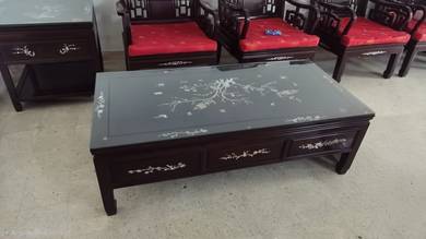 Rosewood Living Room Set  Mother-of-Pearl Inlay