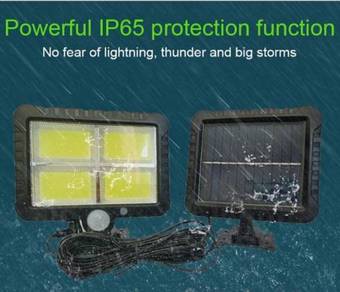 NEW 3 MODE COB 128 LED SOLAR SPLIT LiGHT LAMPU