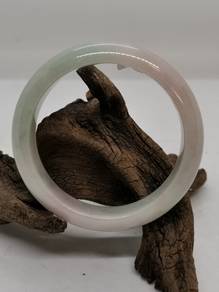 57.00mm Icy Multi Color Burma Jadeite Jade Bangle