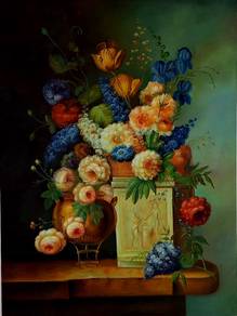 "Blooming Grandeur" – Vintage Oil Masterpiece