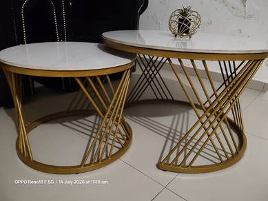 Meja kopi marble 