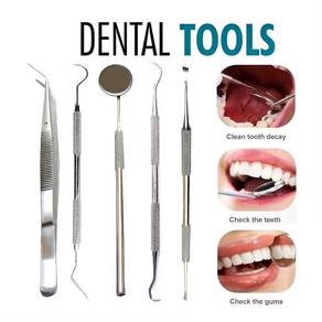 ( 11-232-03 ) 5 Pack Stainless Dental Tool Kit Den