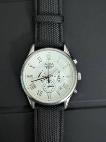 Alba Chronograph Men’s Watch – White Waffle Dial